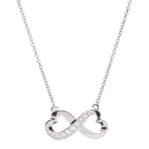 Tiffany Double Heart Diamond Pendant Necklace